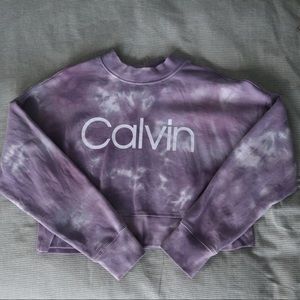 Cropped Acid Wash Crewneck